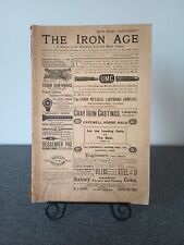 1897 THE IRON AGE Hardware Iron And Metal Trades Review David Williams New York picture