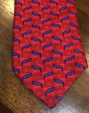 Robert Talbott Necktie Red Purple Alligator Crocodile Silk Hand Sewn Tie Vintg picture