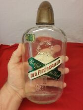 Vtg 60s OLD FITZGERALD Whiskey HALF PINT Bottle Paper Label Shot Top Bourbon Cap picture