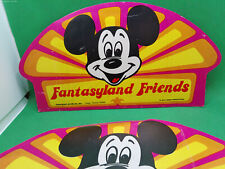 Disney Mickey Monogram vint cardboard signage 1970s Fantasyland Toy Center store picture