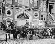 Vintage San Francisco Fire Engine / Fire House Year 1894 8x10 Photo picture