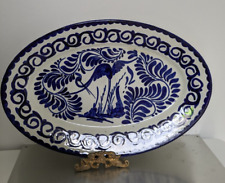 Vintage Anfora (Mexico) Blue and White Platter for Pottery Barn picture