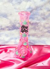 Neon Pink Stay Lifted 8in Glass Water Pipe Hookah Glass Pipe Cute Girly picture