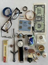 Junk Drawer Mixed Lot Wholesale Flea Mrkt Jewelry Glasses Japan Pitcher Vintage picture