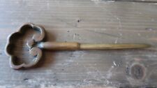 Antique Brass Skeleton Key Made Into Letter Opener FOLK ART 7.25 inches picture
