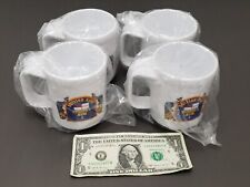 Pusser's Rum - British Navy Plastic White Cups - LOT of 4 Coffee Cups Painkiller picture
