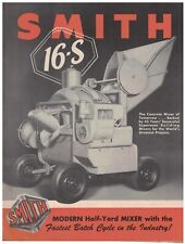 Vintage 1950s-60s Smith Model 16-S Concrete Mixer sales brochure picture