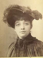 Antique Victorian Cabinet Photo May Lillie Sharpshooter Cowgirl Wild West 1880s picture