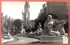 GOLDEN GATE INTL EXPO 1939~SAN FRANCISCO~REAL PHOTO postcard~MONUMENTAL FOUNTAIN picture