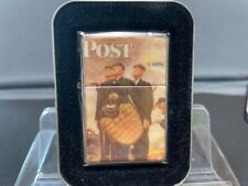 Rare 2002 Norman Rockwell Bottom Of The Ninth Baseball  Zippo Lighter picture