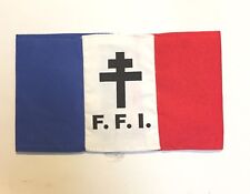 FREE FRENCH ARMY FFI  FRENCH RESISTANCE Armband SCREEN PRINTED TRI picture