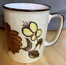 Vintage Sango Hand Painted Stoneware Floral Speckled Coffee Mug Cup Japan picture