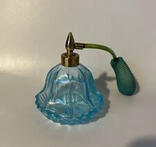 Vintage Ice Blue Decorative Glass Perfume Bottle  picture
