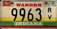 Vintage 1986 INDIANA RV License Plate - Crafting Birthday MANCAVE slf picture