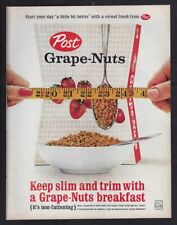 1962 POST GRAPE-NUTS Cereal Print Ad 