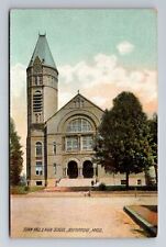 Southbridge MA-Massachusetts, Town Hall & High School, Antique Vintage Postcard picture