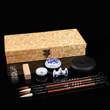 10PCS Chinese Traditional Calligraphy Set with Writing Brush Washer Holder Inkst picture