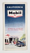 c.1961 MOBIL CALIFORNIA ROAD MAP tourism advertising  picture