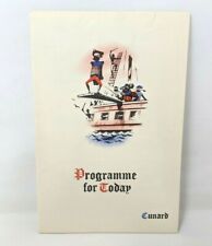 VTG May 5 1962 Cunard Line RMS Queen Mary Programme Events Tourist Class SR21 picture