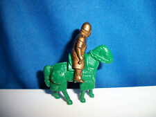 KNIGHT on Green HORSE BACK #3 Bronze Figure Kinder Surprise Metal Soldier K97n71 picture