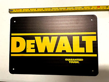 DeWalt Tin Sign Guaranteed Tough Logo Power Tools Metal Shop Art Garage Man Cave picture