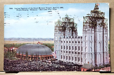 Laying the Capstone of the Great Mormon Temple April 6 1893  Salt Lake City Utah picture