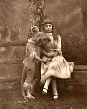 Victorian Photo Mouse Young Girl Strange Weird Spooky Creepy Freaky Scary 72A picture