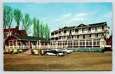 c1960s~Volendam Netherlands~Hotel Spaander~Markermeer Lake~Vintage VTG Postcard picture