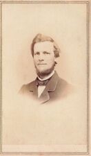 1860s CDV Photo Man Beard Civil War Era Fashion GN Granniss Waterbury CT  *Ab4b picture