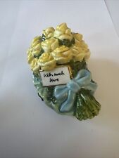 HALCYON DAYS YELLOW ROSES TRINKET BOX ROBERT BROWNING WITH LOVE 1812-1889 RARE picture