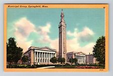 Springfield MA-Massachusetts, Municipal Group Vintage Souvenir Postcard picture