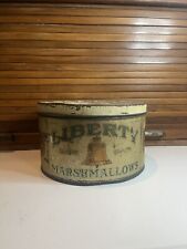 Rare Large Antique Colored Liberty Antique Marshmallow Tin 5 lbs. Grand Rapids picture