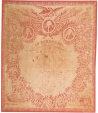 RARE Original 1826 Declaration of Independence Cotton Textile - Collins' Type 23 picture