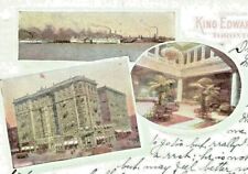 C.1907 King Edward Hotel Advertising Card. Ships. Trolley. Multi View. Toronto. picture