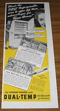 1941 Vintage Ad Dual-Temp Refrigerators Stewart-Warner Chicago,IL picture