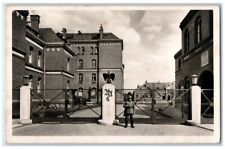 c1940's WWII German Guard Soldier Dachshund Frankenhausen RPPC Photo Postcard picture
