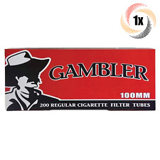 1x Box Gambler Full Flavor 100MM 100's ( 200 Tubes ) Cigarette Tobacco RYO picture