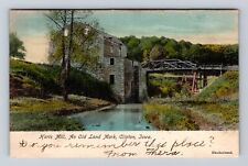 Clinton IA-Iowa, Harts Mill, Antique, Vintage c1907 Souvenir Postcard picture