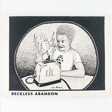 Reckless Abandon Toaster Fork Postcard 1980s Ken Brown Punk Comic Art Card B1365 picture