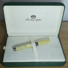 Montegrappa Symphony Parchment Celluloid Fountain Pen 925 Trim 18K Broad Nib Box picture