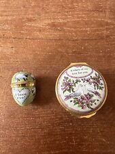 Halcyon Days Enamels Trinket Box 'A TOKEN OF MY LOVE' & 'I LOVE EWE' SHEEP. picture