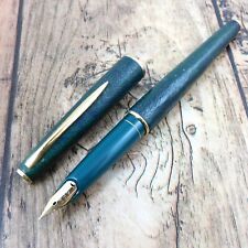 PILOT GREEN LEATHER 14K-585 NIB:F FOUNTAIN PEN VINTAGE JAPAN MADE A170 picture