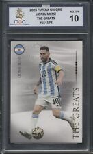 2023 Futera Unique The Greats -  Lionel Messi #114 Graded MGC-10 picture