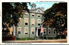 Vtg Massachusetts MA Lee Mansion Marblehead Historical Society 1930s Postcard picture