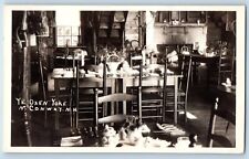 N. Conway New Hampshire NH Postcard RPPC Photo Ye Oxen Yoke Dining Area c1930s picture