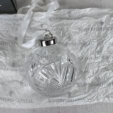 Waterford Crystal Seahorse Ball Ornament In Box 2003 picture