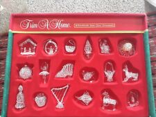 18 Vintage Handmade Spun Glass Ornaments In Original Box Never Removed From Box picture