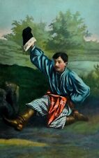 1900s Ukrainian Types Cossack Ukrainian Guy Dancing Hopak Art ANTIQUE POSTCARD picture