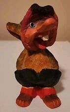 Vintage Henning Style Norway Folk Art Hand Carved Wooden Troll Gnome Figurine 5