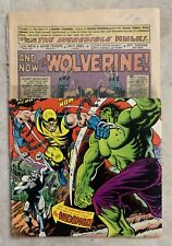HULK 181 (1974) - WOLVERINE - HAS MVS - MISSING HALF OF COVER / TAPE ON 1ST PAGE picture